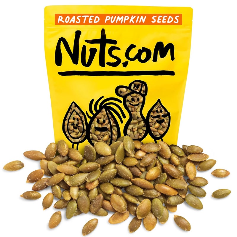 Nuts.com – Roasted Pumpkin Seeds – 2 Lb Bag, Salted No Shell Pumpkin Seeds, Healthy Snack for Adults & Kids, Rich in Protein, Fiber, Calcium & Potassium – Keto Friendly, Vegan, Gluten-Free & Kosher Pareve - Image 1